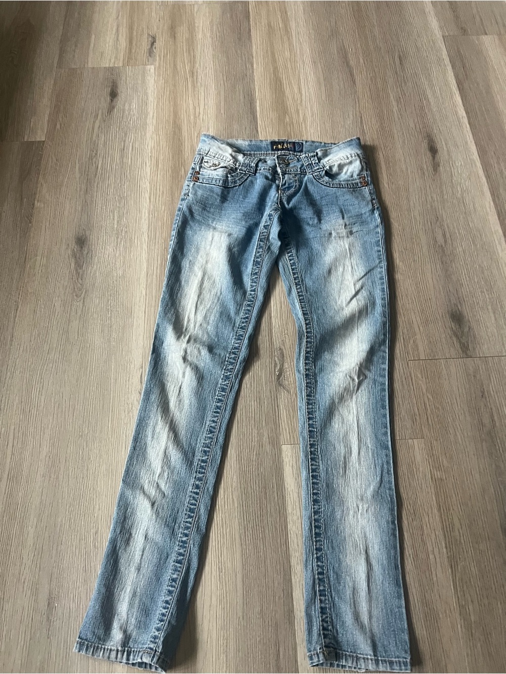 Angels Light Blue Straight-Leg Jeans